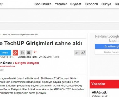 Lonca ve TechUP Girişimleri sahne aldı