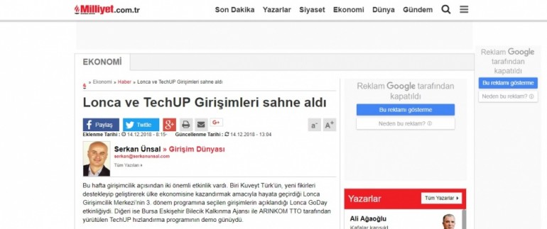 Lonca ve TechUP Girişimleri sahne aldı
